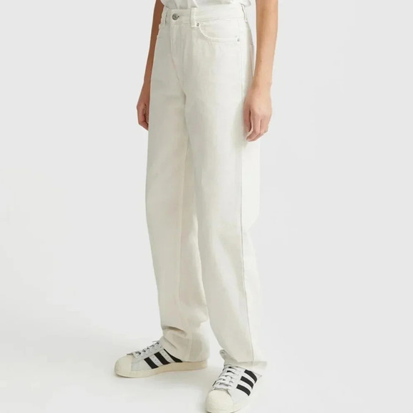 Wood Wood Ilo Straight Leg Classic Denim Women's Jeans Size 31W 32L Off White. - Picture 3 of 16